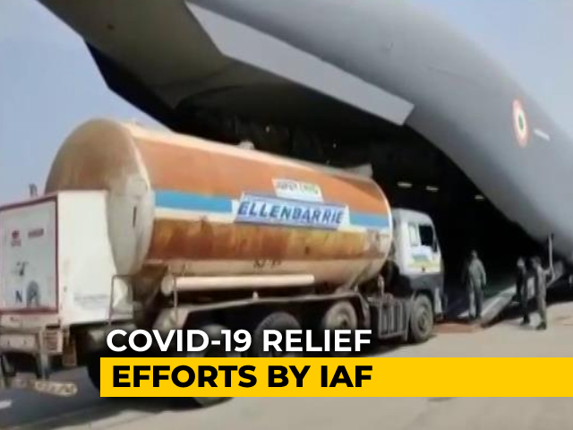 Indian Air Force Plane Ferries Oxygen Tanker From Madhya Pradesh To Gujarat