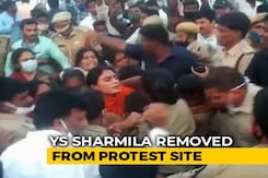 Jagan Reddy's Sister Stages Hunger Strike In Hyderabad, Taken Into Custody Jagan Reddy's Sister Stages Hunger Strike In Hyderabad, Taken Into Custody