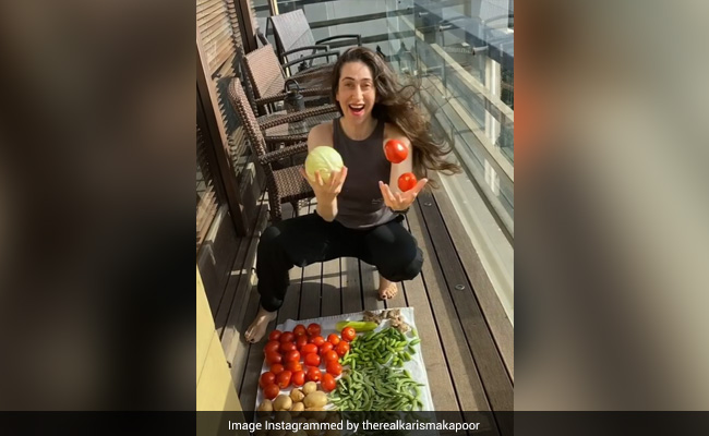 Glimpses Of Karisma Kapoor's Saturday Routine. It Includes "Washing And Drying Veggies"