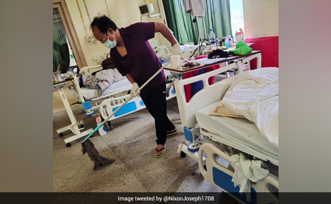 Mizoram Minister Sets Example, Mops Hospital Floors