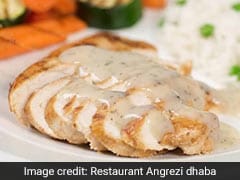 Almond Chicken With Creamy Garlic Sauce