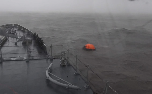 Watch: How Navy Warship In Dramatic Op Rescued People Stranded At Sea