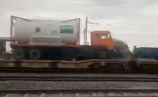 Oxygen Express With Highest Volumes Of Liquid Medical Oxygen Arrives In Delhi From Gujarat