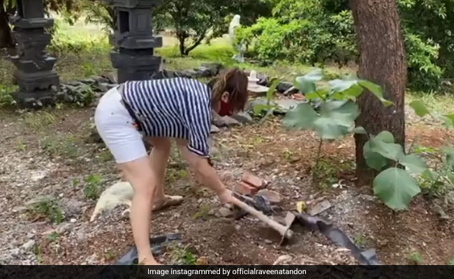 For Those Who Had Doubts, Raveena Tandon Really Did Some Digging During Her Clean Up Drive