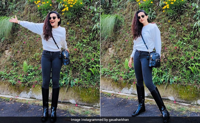 Gauahar Khan Says Goodbye To Mid-Week Blues In A Casual Chic Look