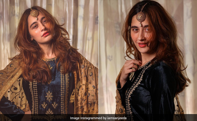 Sanjeeda Shaikh Says Eid Mubarak In Style Wearing A Magnificent Embroidered <i>Salwar</i> Suit