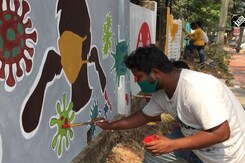 Agartala Municipal Corporation Uses Graffiti To Convey COVID-19 Awareness Agartala Municipal Corporation Uses Graffiti To Convey COVID-19 Awareness