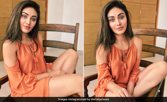 Shefali Jariwala Says "Orange Makes Me Happy" And Picks A Pop Coloured Dress For Summer