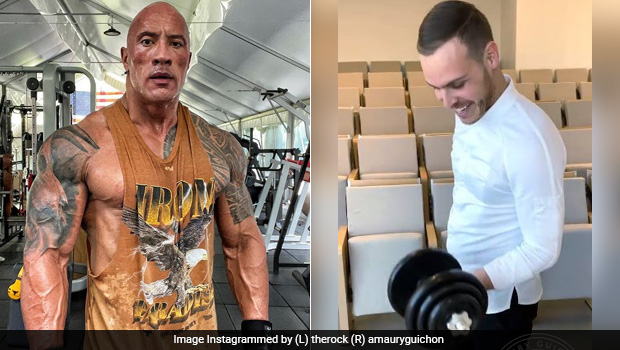 Pastry Chef Makes Chocolate Dumbbell For Dwayne 'The Rock' Johnson's Birthday