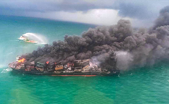 Sri Lanka Questions Burning Ship's Crew That Covered Beaches With Plastic
