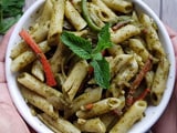 How To Make Pasta With Mint Sauce | Easy Pasta With Mint Sauce Recipe Video
