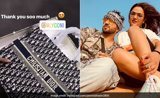 Life's An Open Book For Jasmin Bhasin Thanks To Aly Goni's Dior Book Tote Gift Worth Rs 2.4 Lakh