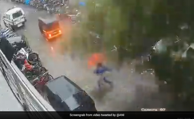 Watch: Mumbai Woman's Narrow Escape From Falling Tree Amid Heavy Rain