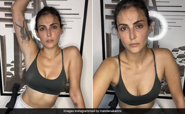 With Post-Workout Glowing Skin, Mandana Karimi Feels Like She's An "11/10"