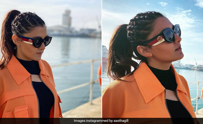 Aastha Gill Makes Cape Town More Chic In A Braided Ponytail And Rs 26K Gucci Sunglasses