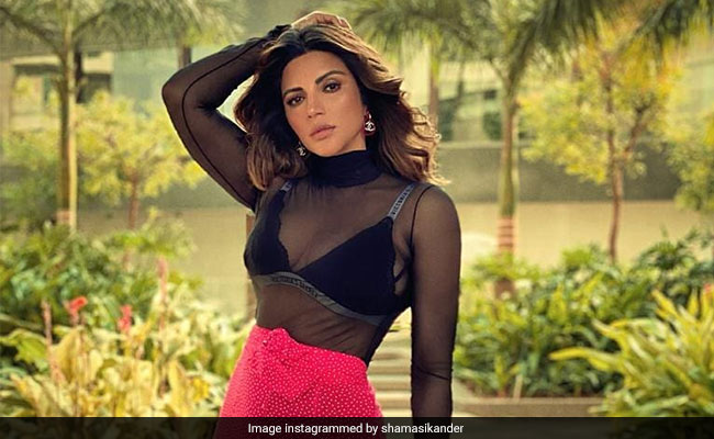 Shama Sikander Is Turning Heads And How In A Sheer Top And Pink Bodycon Skirt
