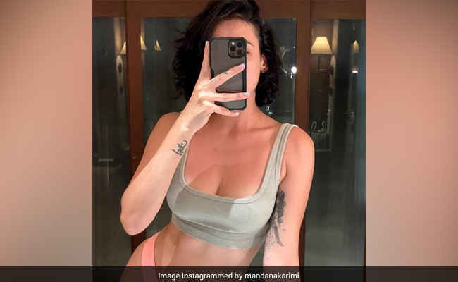 Mandana Karimi Is All About Self Love In A Colourful Mix-And-Match Bikini