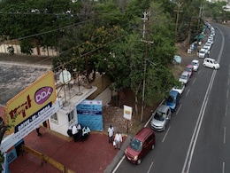 Cars Line Up At First Drive-In Covid Vaccination Centre In Madhya Pradesh Cars Line Up At First Drive-In Covid Vaccination Centre In Madhya Pradesh