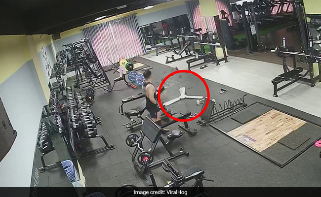 Chilling Video Shows The Moment A Ceiling Fan Fell Down On Gym-Goer