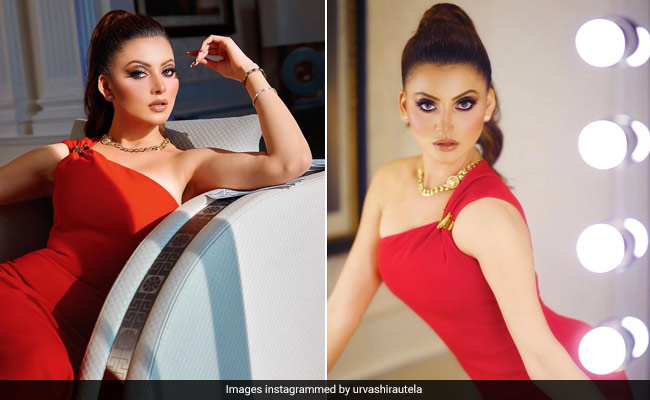 We Can't Take Our Eyes Off Urvashi Rautela In A Gorgeous Red Dress