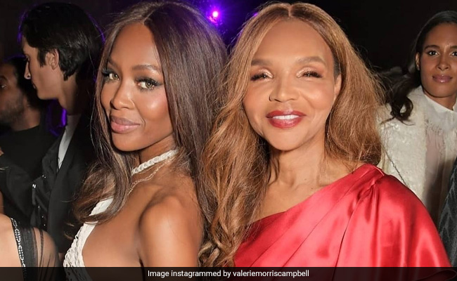 Naomi Campbell pictured at a public event; the model announced becoming a mother at 50 in 2021