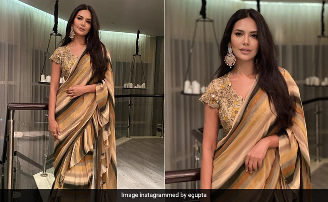If Deserts Looked Full Of Life, We Hope They'd Look Like Esha Guupta's <i>Saree</i>