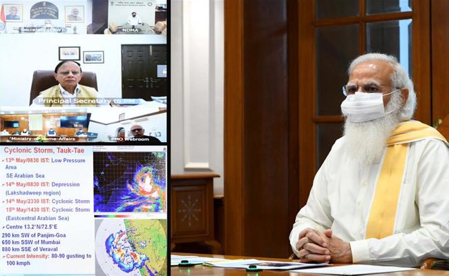 Cyclone Tauktae: चक्रवात 'तौकते' से निपटने की चुनौती को लेकर पीएम मोदी ने की हाई लेवल मीटिंग