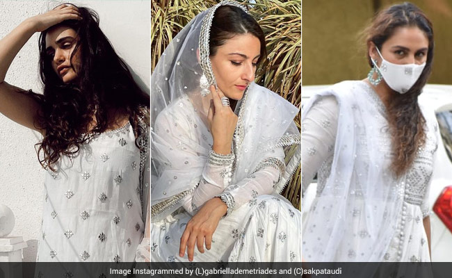 This Sparkling <i>Salwar Kameez</i> Is An Eid Fashion Favourite For Soha Ali Khan, Gabriella Demetriades And Huma Qureshi
