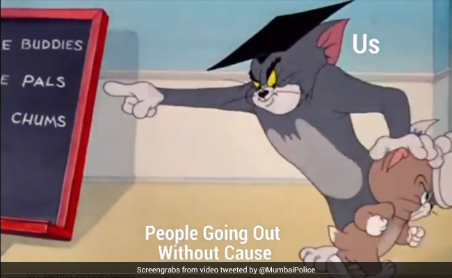Mumbai Police's Tweet On Covid Safety Has Star Cast - Tom And Jerry