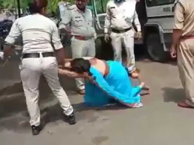 Video: Woman Thrashed By Madhya Pradesh Cops In Front Of Daughter Over Mask
