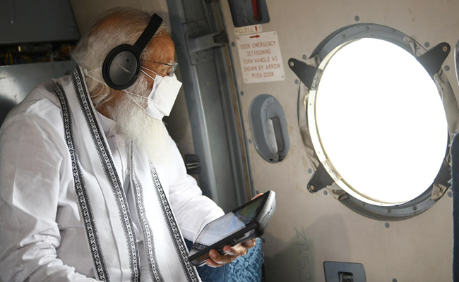 PM Modi Conducts Aerial Survey Of Gujarat To Assess Cyclone Tauktae Damage
