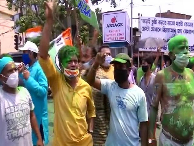 Election Results: Trinamool Supporters Celebrate As Party Leads In Bengal