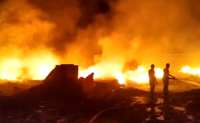 Massive Fire Breaks Out In Slums Of Noida, Officials Rushed To Spot