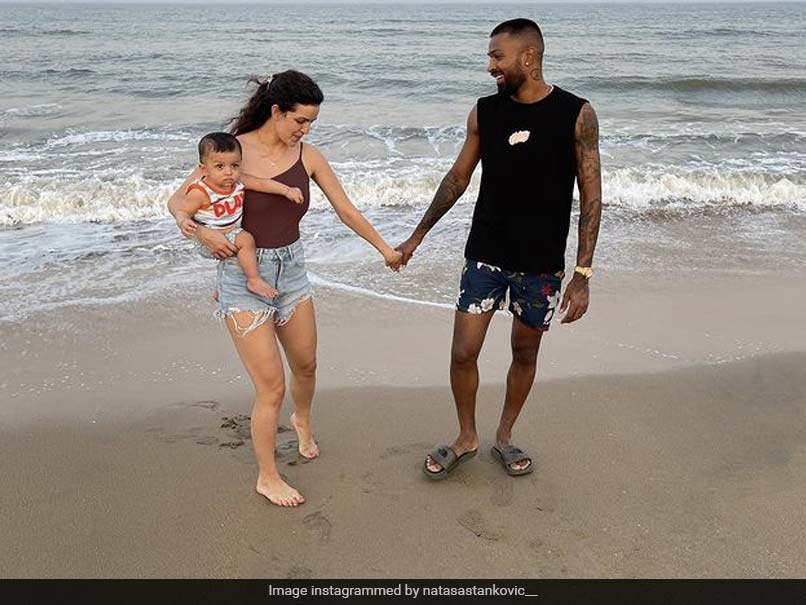 Natasa Stankovic Shares Pictures Of Strolling On The Beach With Hardik Pandya, Son Agastya