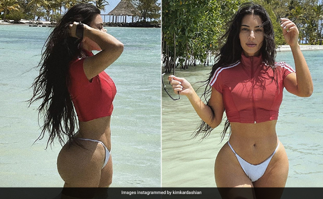 We May As Well Be Stranded On A Beach Too If We Get To Look As Stylish As Kim Kardashian