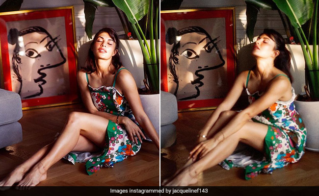 Jacqueline Fernandez's Sunkissed Photos Are The Definition Of Summer In Her Pretty Printed Dress