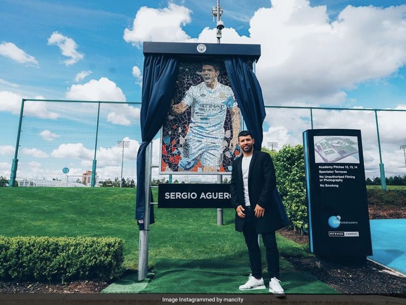 Premier League: Sergio Aguero Presented With Mosaic Inspired By His First-Ever Manchester City Goal