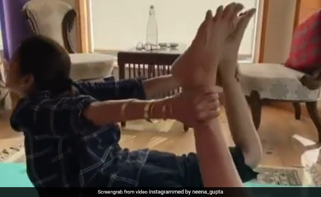 Neena Gupta Nails Dhanurasana - Complete With Sound Effects