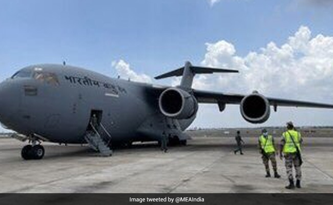 IAF Aircraft Carrying 450 Oxygen Cylinders From UK Arrives In Chennai