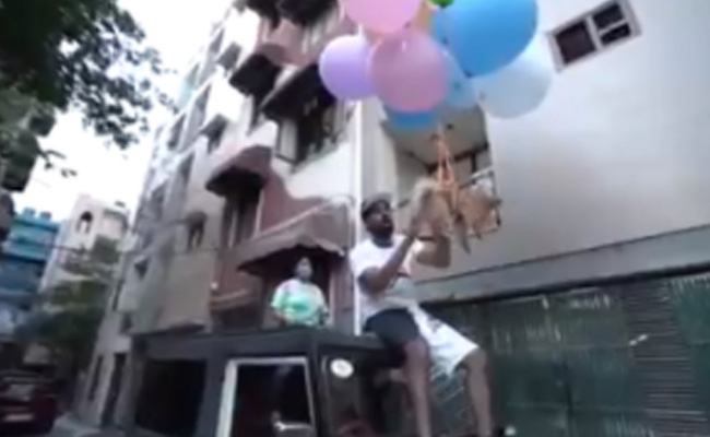 हवा वाले गुब्बारे के सहारे डॉग को बांधा, फिर आसमान में उड़ा दिया, यूट्यूबर हुआ गिरफ्तार