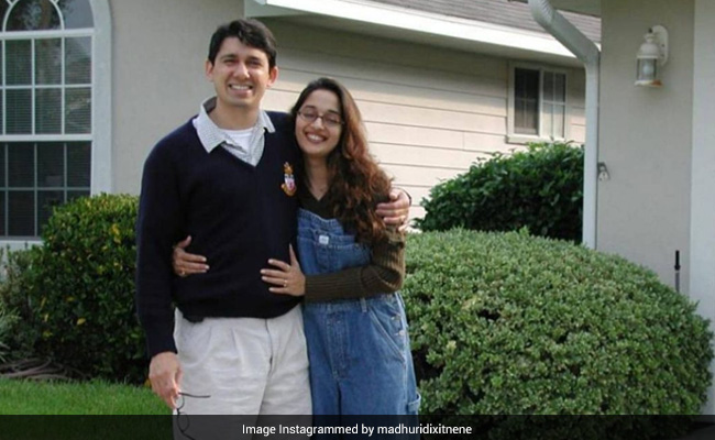 "Hold Your Loved One Closer Than Ever" Like Madhuri Dixit And Sriram Nene In This Pic