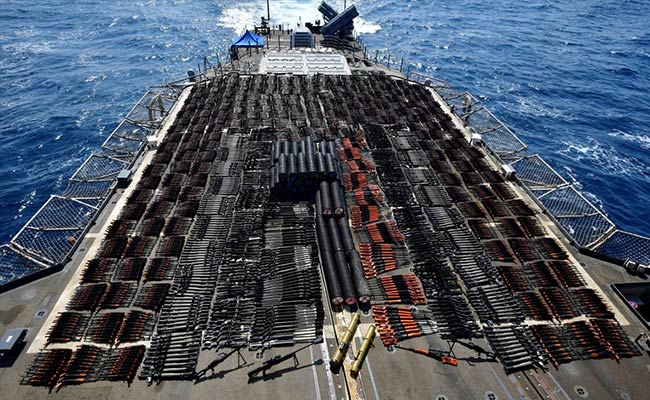 US Navy's 5th Fleet Seizes Weapons Shipment From Stateless Dhow In Arabian Sea