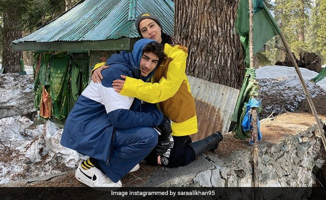 Eid Ul Fitr: Sara Ali Khan Hugs Brother Ibrahim In Kashmir Throwback Pic