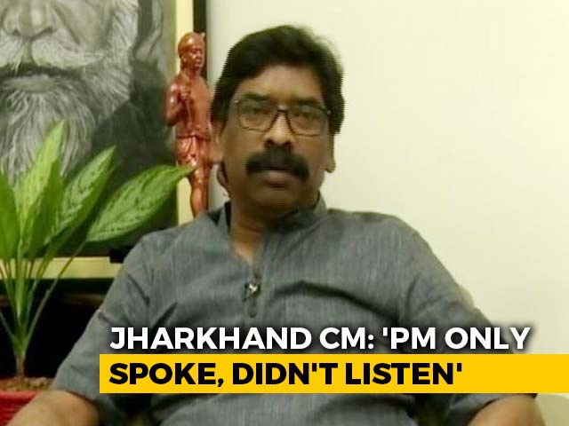"Try Listening, Too": Jharkhand Chief Minister To PM After Phone Call