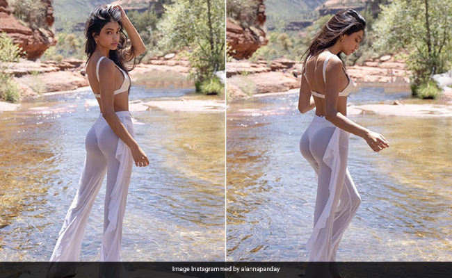 Alanna Panday Sets The Temperature Soaring In Arizona In Her White Bralette And Ruffled Pants