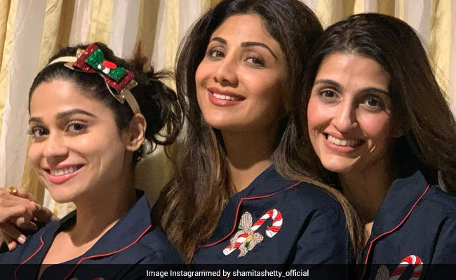 Shilpa Shetty, Shamita Shetty And The Sisterhood Of Matching Candy Cane Pajamas