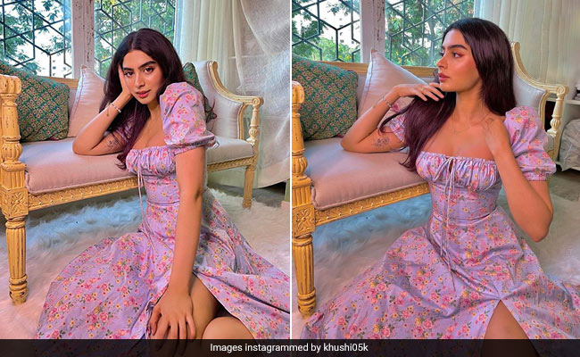 Khushi Kapoor Has Us Fairytale Dreaming Of A Floral Dress For The Summer Too