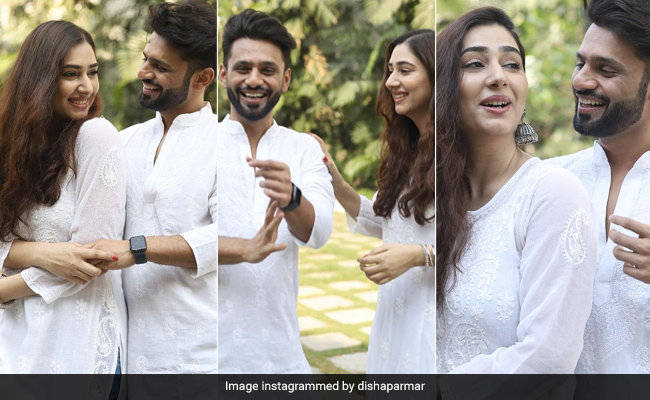 Rahul Vaidya And Disha Parmar Take On Summer Days Most Fashionably In Matching White <i>Kurtas</i>