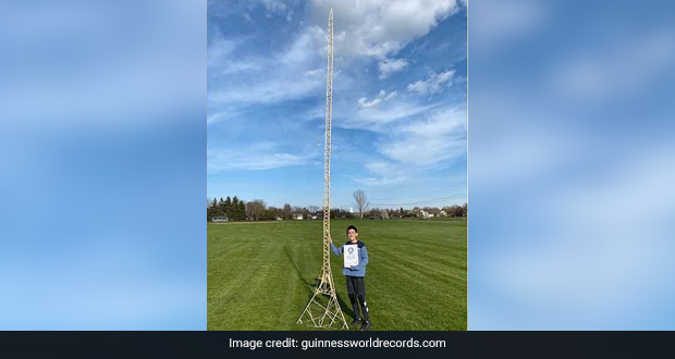 Illinois Boy Builds World's Tallest Popsicle Stick Tower, Enters Guinness World Records