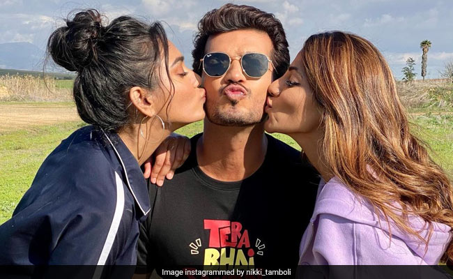 <i>Khatron Ke Khiladi</i>: Nikki Tamboli Shares Pics With Arjun Bijlani And Sana Makbul. Her ROFL Caption Takes The Cake